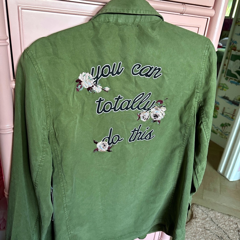 NWT Barry's Bootcamp Olive Army Jacket Shacked